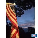Annin Flagmakers Model 2460 American Flag 3x5 ft. Nylon SolarGuard Nyl-Glo, 100% Made in USA with Sewn Stripes, Embroidered Stars and Brass Grommets.