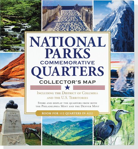 National Parks Commemorative Quarters Collector's Map 2010-2021 (includes both mints!)
