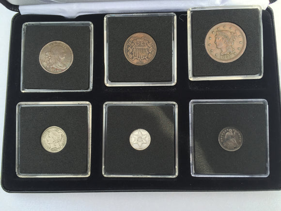Six Piece Collectible Coin Set with Display Case