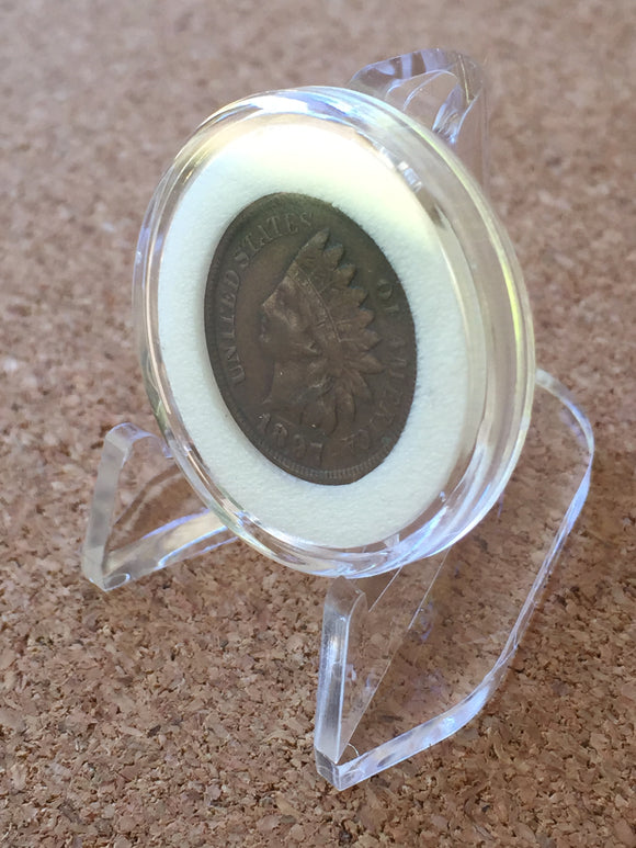 1897 Indian head Penny with Display