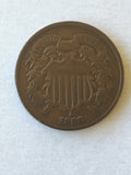 1868 U.S. Two-Cent Coin With Collectible Capsule Display