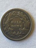 1861 Silver Half Dime In Collectible Capsule Display