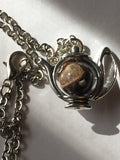 Teapot Necklace With Authentic Turritella Bead