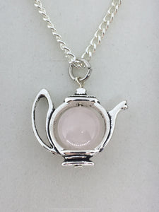 Rose Quartz Teapot Necklace